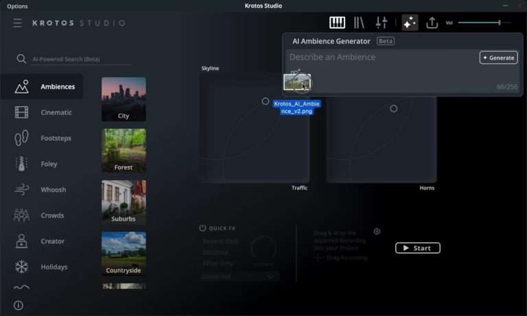 Krotos’ AI Ambience Generator Introduces Image-to-Sound Functionality Krotos Image To Sound 768x461