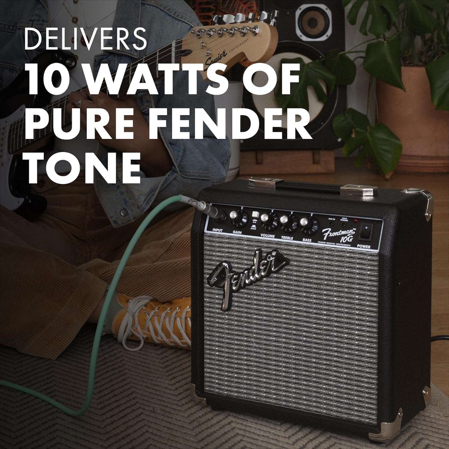 1741757247_Fender-Frontman-10G-Guitar-Amplifier-10-Watts-6-Inch-Special-Design-Speaker-2-Year-Warranty-Compact-Size-5.75-D-x-10.25-W-x-11-H.jpg Fender Frontman 10G Guitar Amplifier - 10 Watts, 6-Inch Special Design Speaker, 2-Year Warranty, Compact Size (5.75" D x 10.25" W x 11" H)