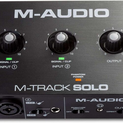 M-Audio M-Track Solo: Versatile USB Audio Interface for Recording, Streaming M-Audio M-Track Solo: Versatile USB Audio Interface for Recording, Streaming & Podcasting