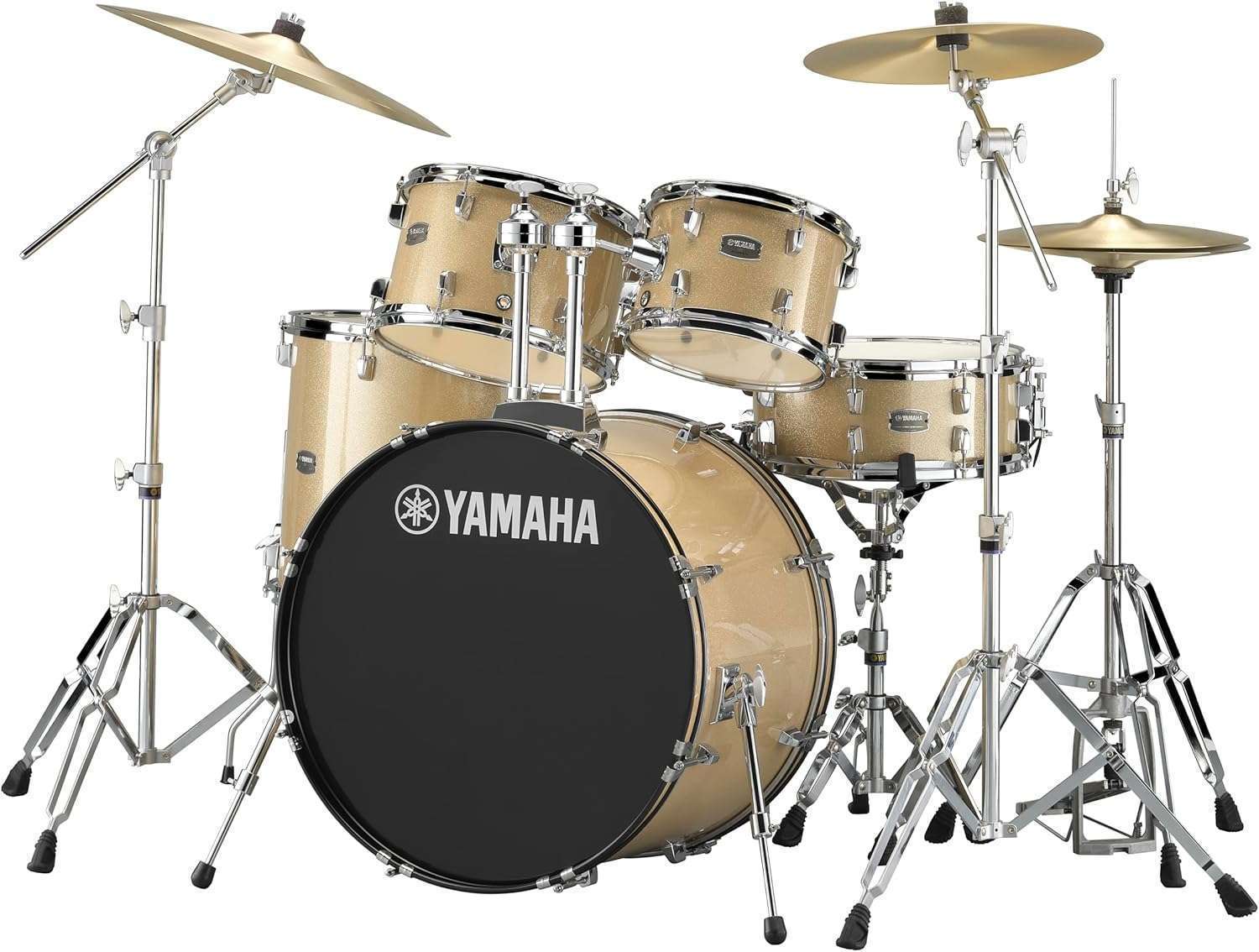 Yamaha Rydeen 5-Piece Drum Set, Champagne Glitter Finish