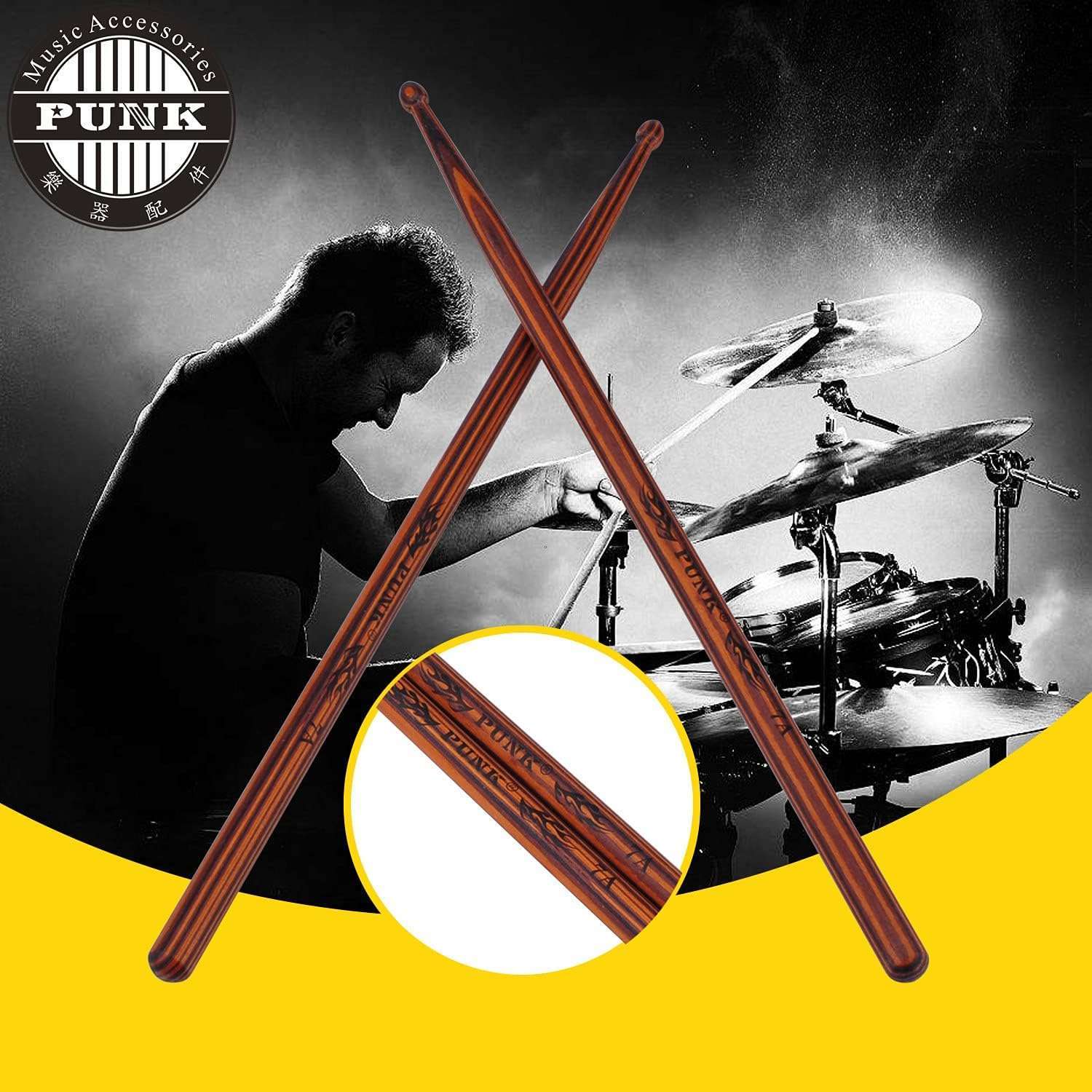 1743601223_Professional-7A-Anti-Skid-Maple-Wood-Drumsticks.jpg Professional 7A Anti-Skid Maple Wood Drumsticks