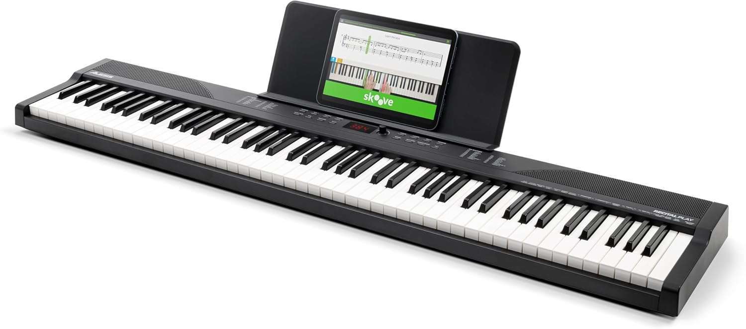 1744456651_Alesis-88-Key-Keyboard-Piano-Bundle-480-Sounds-USB-MIDI-Stand-Pedal-Speakers-More-for-Beginners.jpg Alesis 88-Key Keyboard Piano Bundle: 480 Sounds, USB MIDI, Stand, Pedal, Speakers & More for Beginners