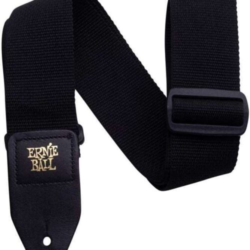 Black Ernie Ball Polypro Guitar Strap (P04037) Black Ernie Ball Polypro Guitar Strap
