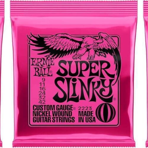 Ernie Ball Super Slinky Electric Guitar Strings 9-42, 3-Pack (#2223x3) Ernie Ball Super Slinky Electric Guitar Strings 9-42, 3-Pack