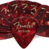 Fender 12-Pack Premium Celluloid Guitar Picks - Medium, Red Moto, Fender 12-Pack Premium Celluloid Guitar Picks - Medium, Red Moto, 351 Shape