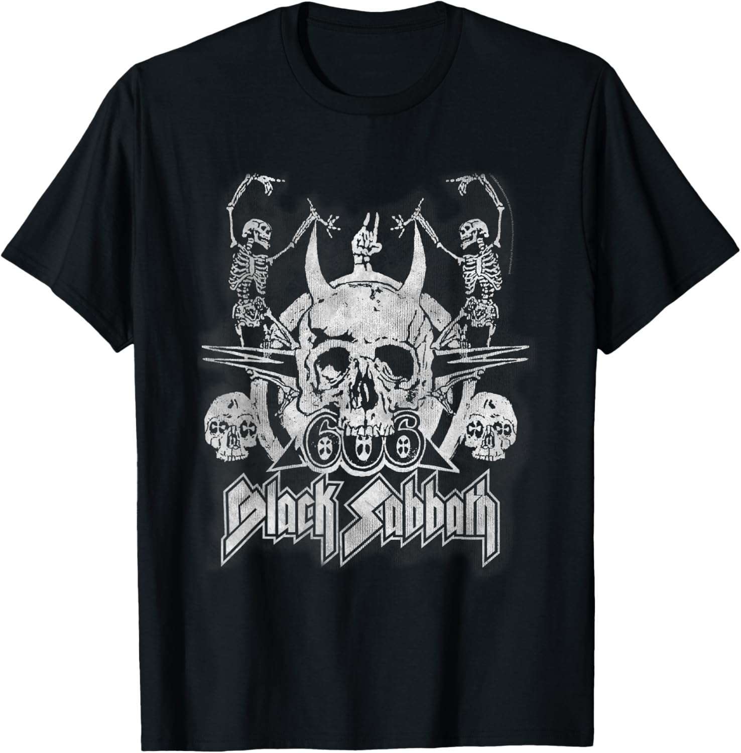 Official Black Sabbath Vintage Dancing Skeletons T-Shirt 90s Retro Rock Bands Vintage T-Shirt - Funny Music Tees