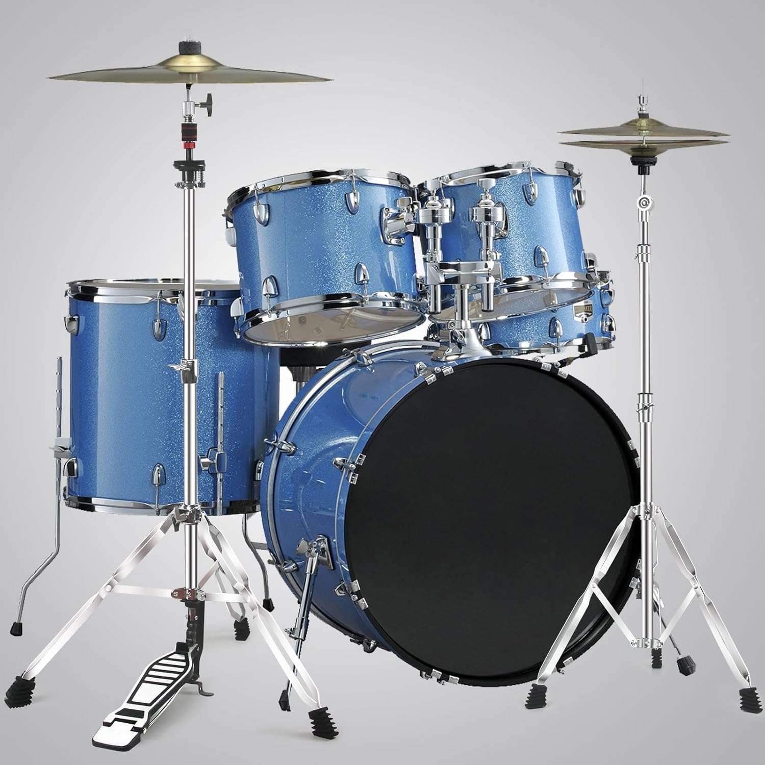 1747064083_5-Piece-Adjustable-Drum-Hardware-Set-Cymbal-Hi-Hat-Snare-Stands-Stick-Holder.jpg 5-Piece Adjustable Drum Hardware Set: Cymbal, Hi-Hat, Snare Stands & Stick Holder