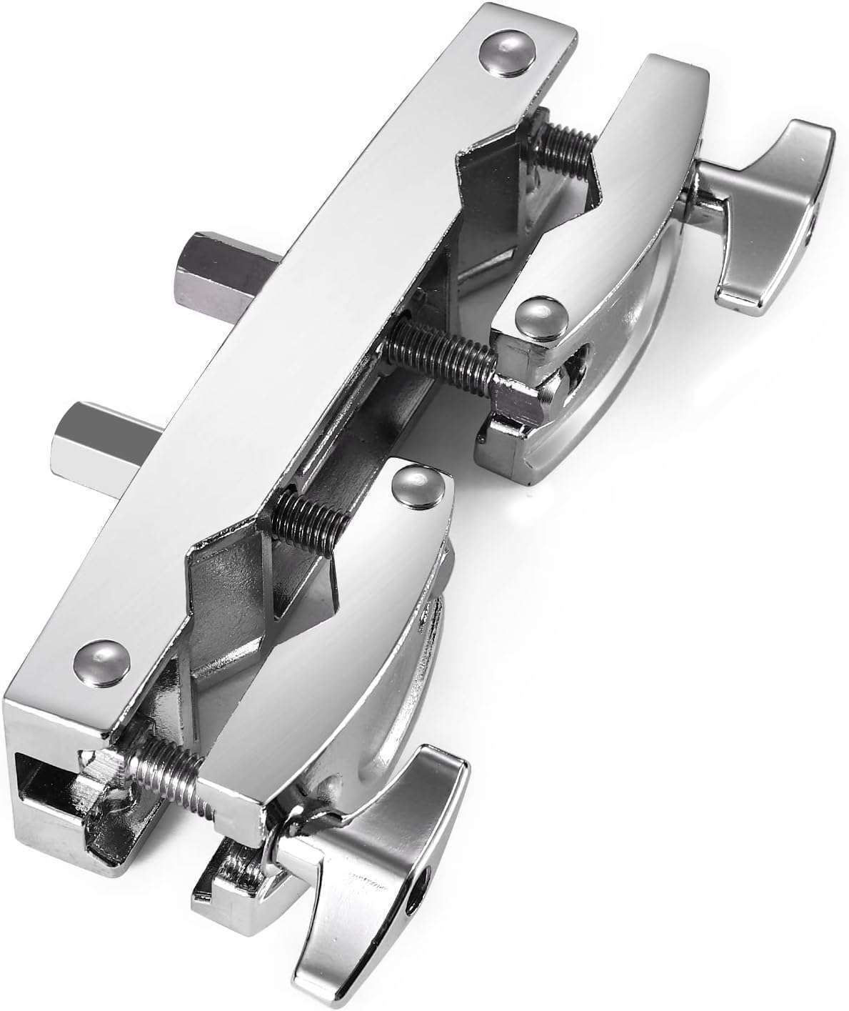 1747852236_Silver-Multi-Clamp-Adjustable-Quick-Release-Drum-Cymbal-Stand-Holder-Premium-Stainless-Steel.jpg Facmogu Silver Multi-Clamp: Adjustable Quick Release Drum Cymbal Stand Holder - Premium Stainless Steel