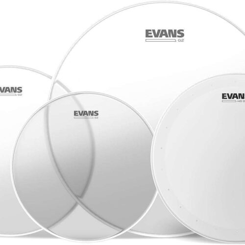 Evans G2 Clear Rock Pack w/ 14" HD Dry Snare Evans G2 Clear Rock Pack w/ 14" HD Dry Snare Batter (10", 12", 16")