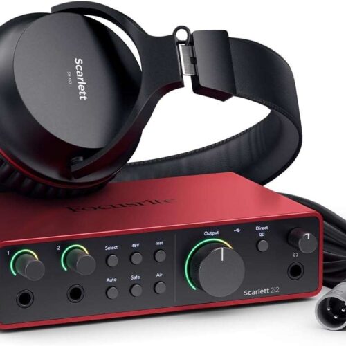 Focusrite Scarlett 2i2 Studio 4th Gen Bundle: USB Audio Interface Focusrite® Scarlett™ 2i2 Studio 4th Gen Bundle: USB Audio Interface with Mic & Headphones for Recording, Streaming & Podcasting