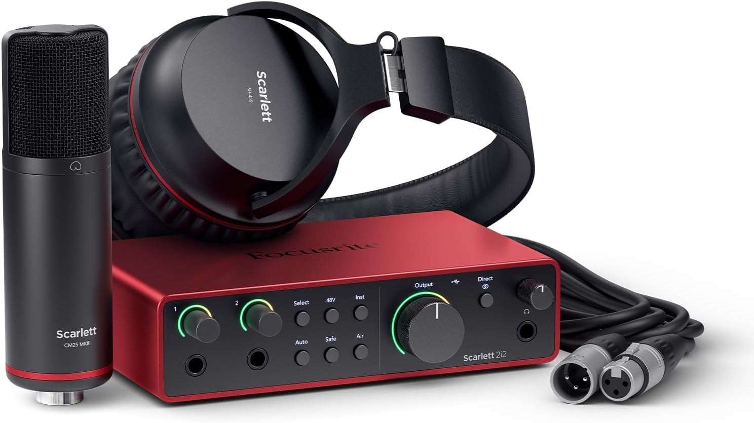 Focusrite Scarlett 2i2 Studio 4th Gen Bundle: USB Audio Interface Focusrite® Scarlett™ 2i2 Studio 4th Gen Bundle: USB Audio Interface with Mic & Headphones for Recording, Streaming & Podcasting