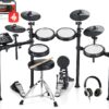 SEO-Friendly Title: "Donner DED-200X Electronic Drum Kit: Quiet Mesh Pads, Donner DED-200X Electronic Drum Kit: Quiet Mesh Pads, 31 Kits, 450+ Sounds, USB MIDI & More