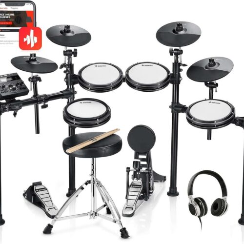 SEO-Friendly Title: "Donner DED-200X Electronic Drum Kit: Quiet Mesh Pads, Donner DED-200X Electronic Drum Kit: Quiet Mesh Pads, 31 Kits, 450+ Sounds, USB MIDI & More