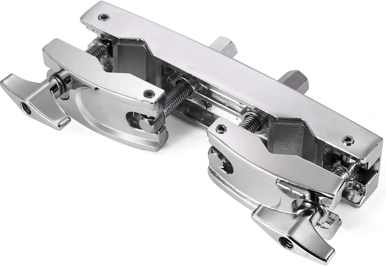 Silver Multi-Clamp: Adjustable Quick Release Drum Cymbal Stand Holder - Facmogu Silver Multi-Clamp: Adjustable Quick Release Drum Cymbal Stand Holder - Premium Stainless Steel