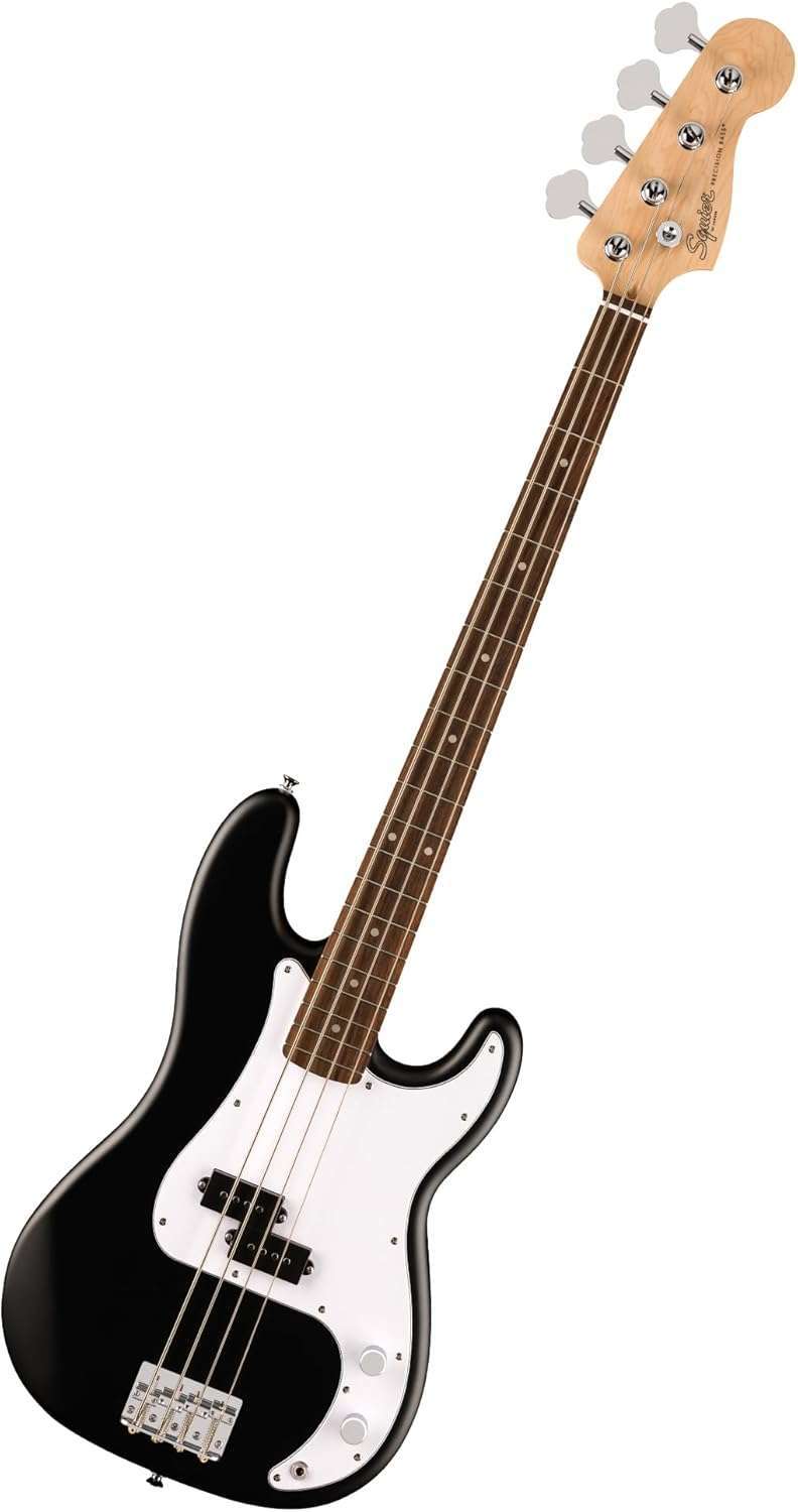 Squier Precision Bass Guitar: Beginner's Choice, 2-Year Warranty, Free Lessons, Squier Precision Bass Guitar: Beginner's Choice, 2-Year Warranty, Free Lessons, Black Matte Finish