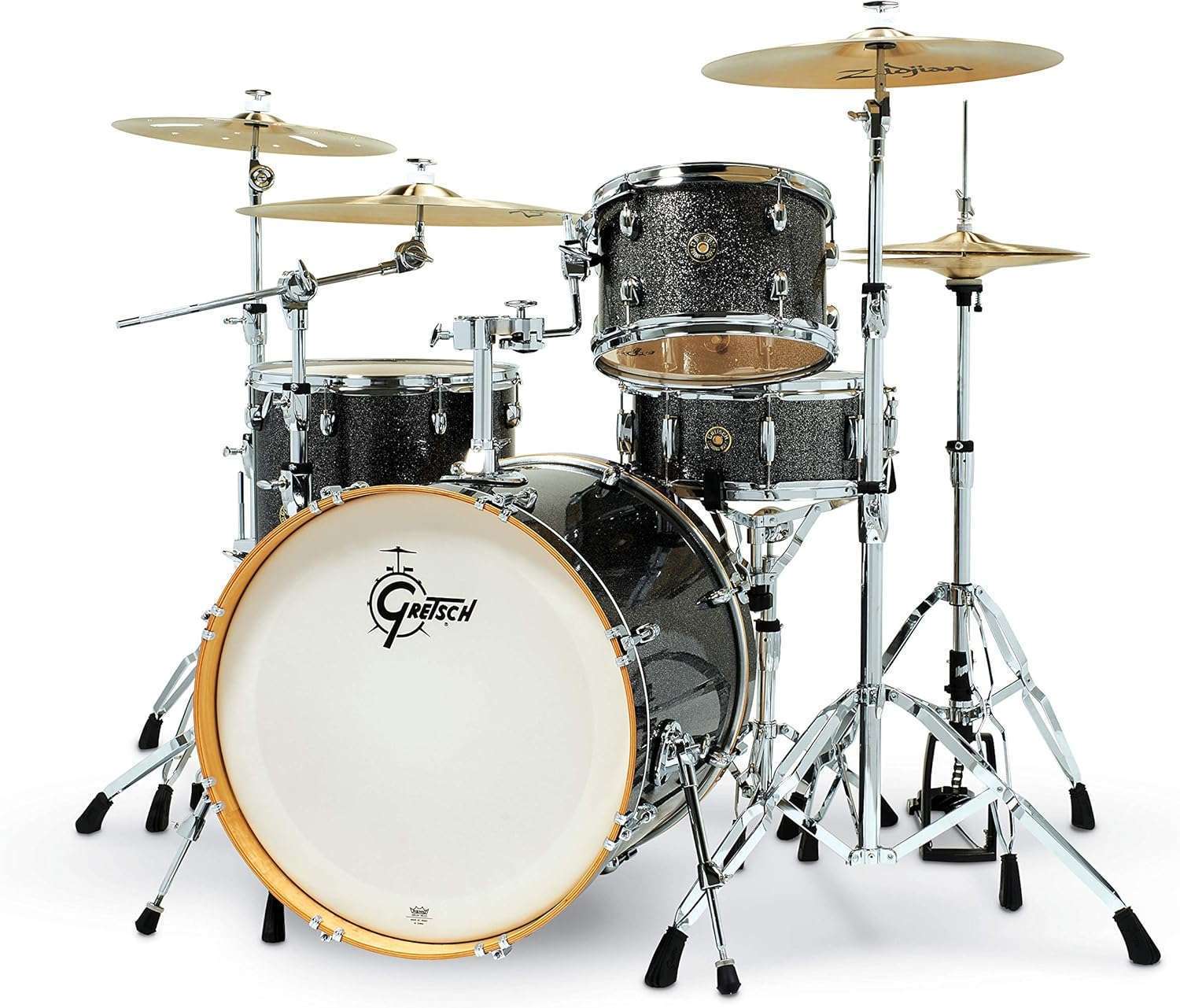 1749396757_Gretsch-Drums-Black-Stardust-Drum-Set-CM1-E824S-BS.jpg Gretsch Drums Black Stardust Drum Kit (CM1-E824S-BS)