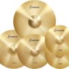 5-Piece Drum Cymbal Pack: 14" Hi-Hat, 16" & 18" Crash, Ermaoren 5-Piece Drum Cymbal Pack: 14" Hi-Hat, 16" & 18" Crash, 20" Ride
