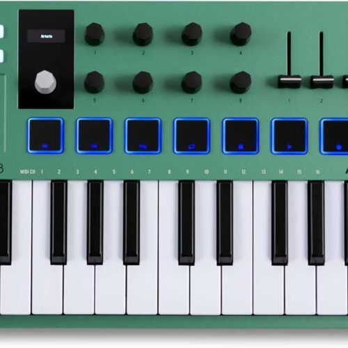 Arturia MiniLab 3 Limited Edition Mint Green: 25-Key USB MIDI Arturia MiniLab 3 Limited Edition Mint Green: 25-Key USB MIDI Keyboard with 8 Drum Pads & Music Software