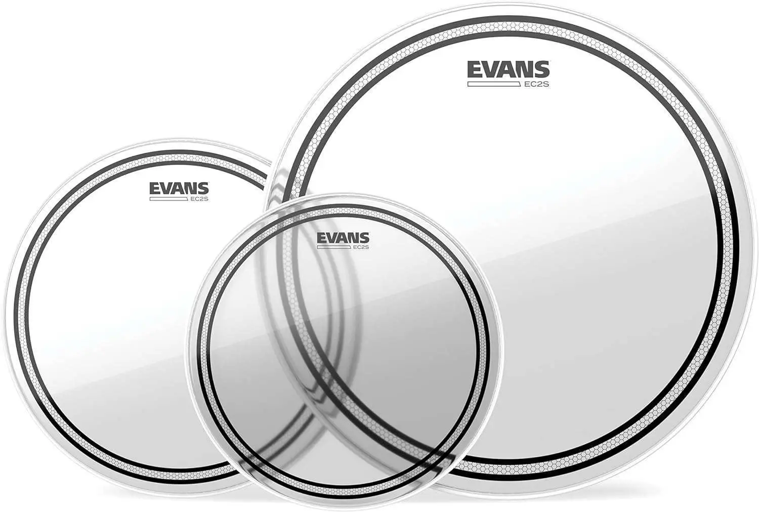 Evans EC2S Clear Rock Drum Tompack (10", 12", 16") Evans EC2S Clear Rock Drum Tompack (10", 12", 16")