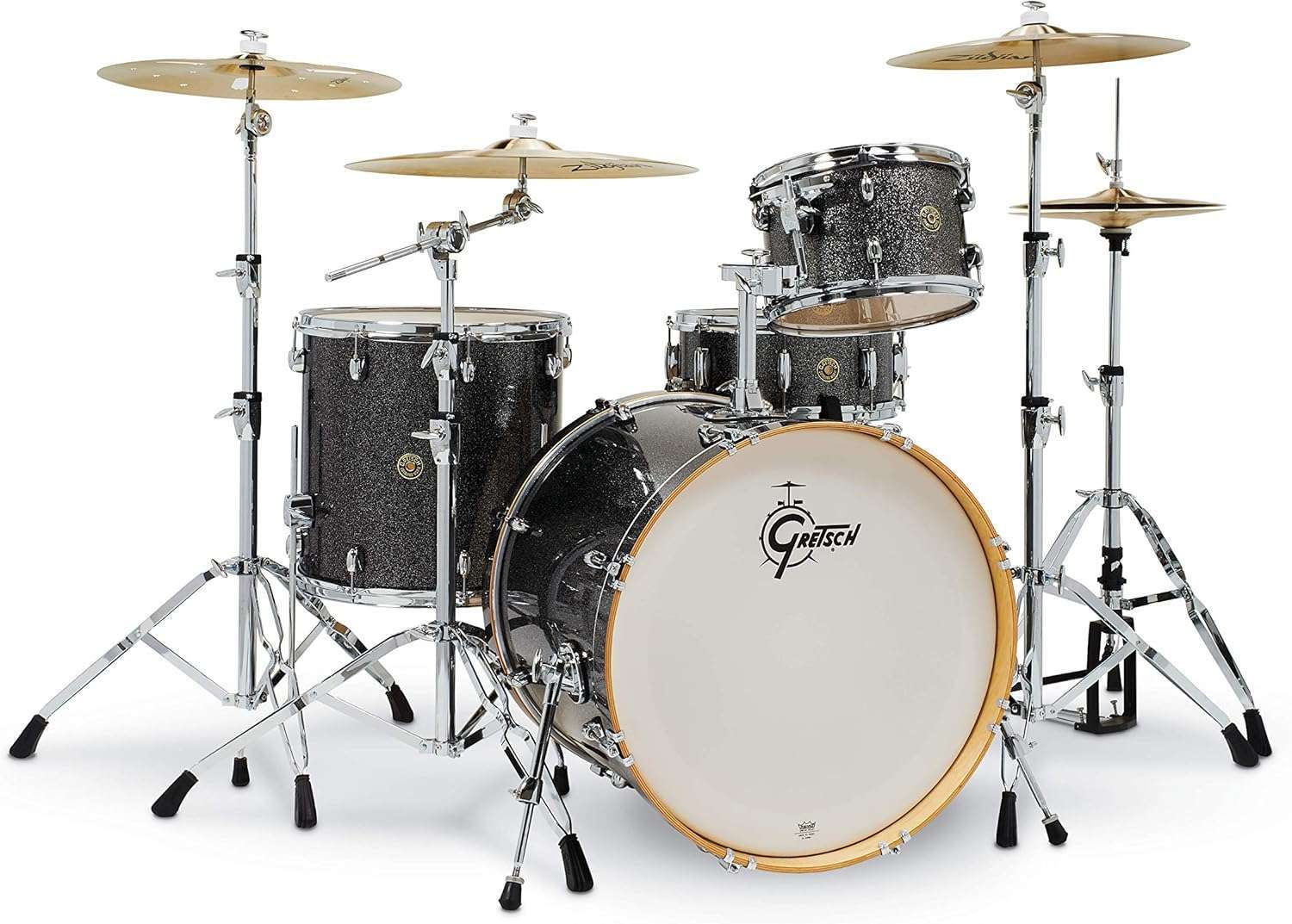 Gretsch Drums Black Stardust Drum Set (CM1-E824S-BS) Gretsch Drums Black Stardust Drum Kit (CM1-E824S-BS)