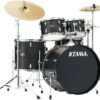Tama Imperialstar 5-Piece Drum Set - 22" Kick - Black Tama Imperialstar 5-Piece Drum Kit - 22" kick 10"-12"-toms 16" floor tom 14" snare Black Oak Finish