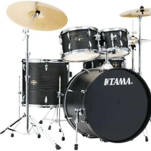 Tama Imperialstar 5-Piece Drum Set - 22" Kick - Black Tama Imperialstar 5-Piece Drum Kit - 22" kick 10"-12"-toms 16" floor tom 14" snare Black Oak Finish