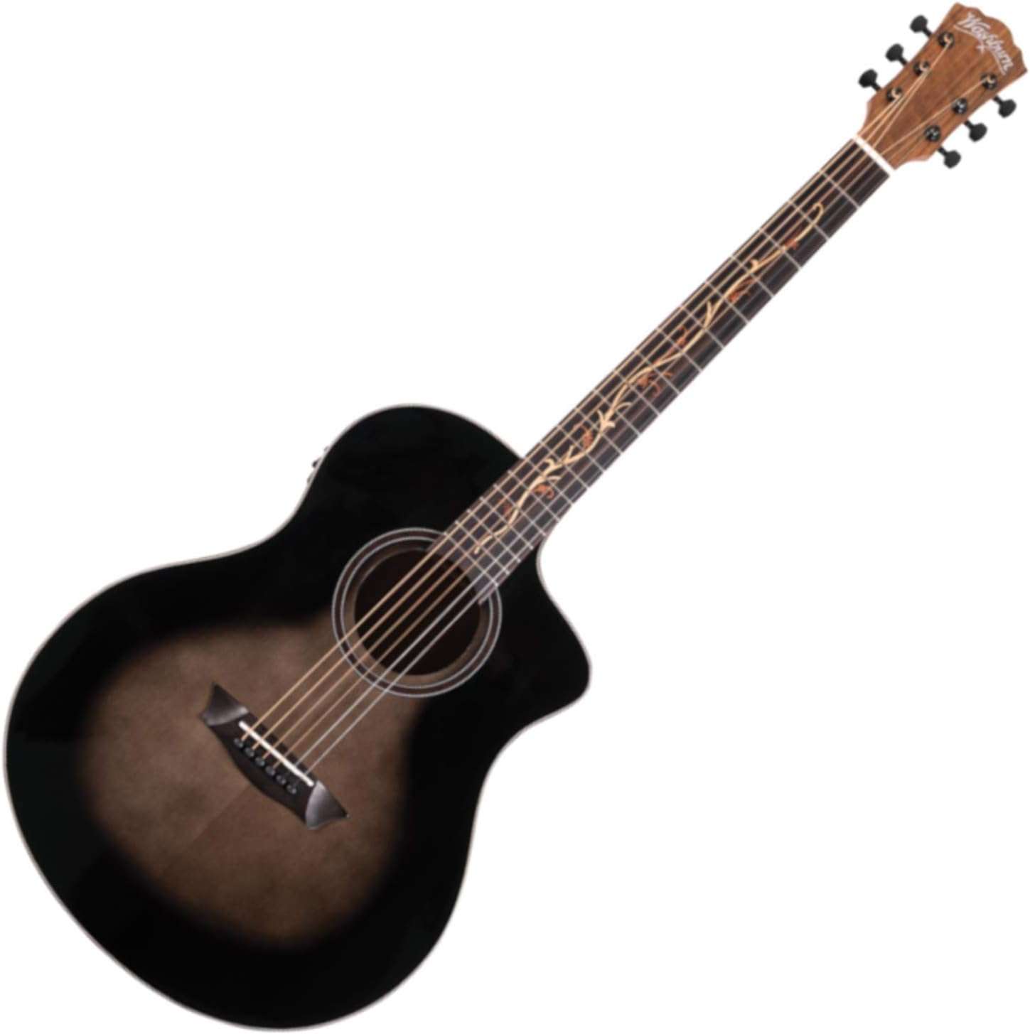 Washburn Bella Tono 6-String Acoustic-Electric Guitar - Right, Gloss Charcoal Washburn Bella Tono 6-String Acoustic-Electric Guitar - Right, Gloss Charcoal Burst (BTS9VCECH-D)