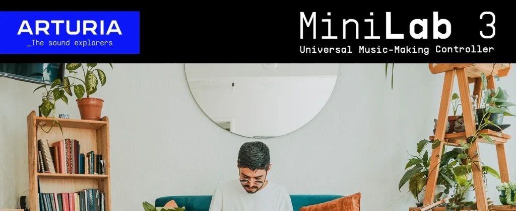 Arturia MiniLab 3 Limited Edition Mint Green: 25-Key USB MIDI Keyboard with 8 Drum Pads & Music Software Arturia Minilab 3 Midi Keybord 1024x420