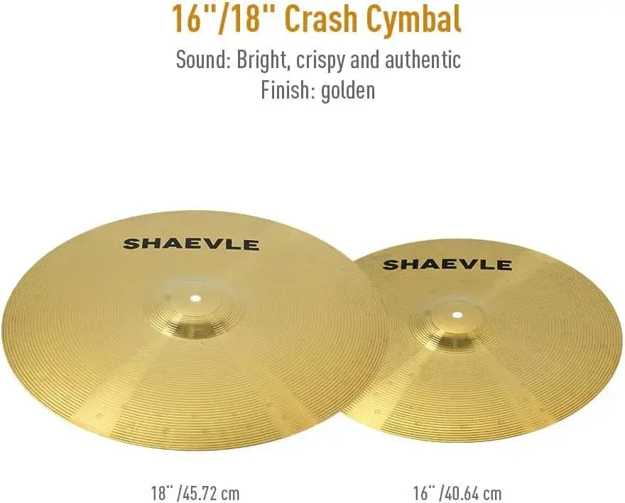 shaevle_cymbal_pack_crash_16_18 Shaevle Golden Alloy Cymbal Pack: 5-Piece (14"/16"/18"/20")