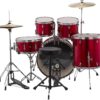 1751570399_Ludwig-Accent-5-Piece-Drum-Set-Red-Sparkle-22-Bass-Cymbals.jpg Ludwig Accent 5-Piece Drum Kit: Red Sparkle, 22" Bass & Cymbals