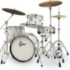 Gretsch Drums Catalina Club CT1-J484 4-Piece Shell Pack + Snare Gretsch Drums Catalina Club CT1-J484 4-Piece Shell Pack + Snare - White Satin Flame