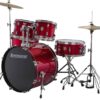 Ludwig-Accent-5-Piece-Drum-Set-Red-Sparkle-22-Bass-Cymbals.jpg Ludwig Accent 5-Piece Drum Kit: Red Sparkle, 22" Bass & Cymbals