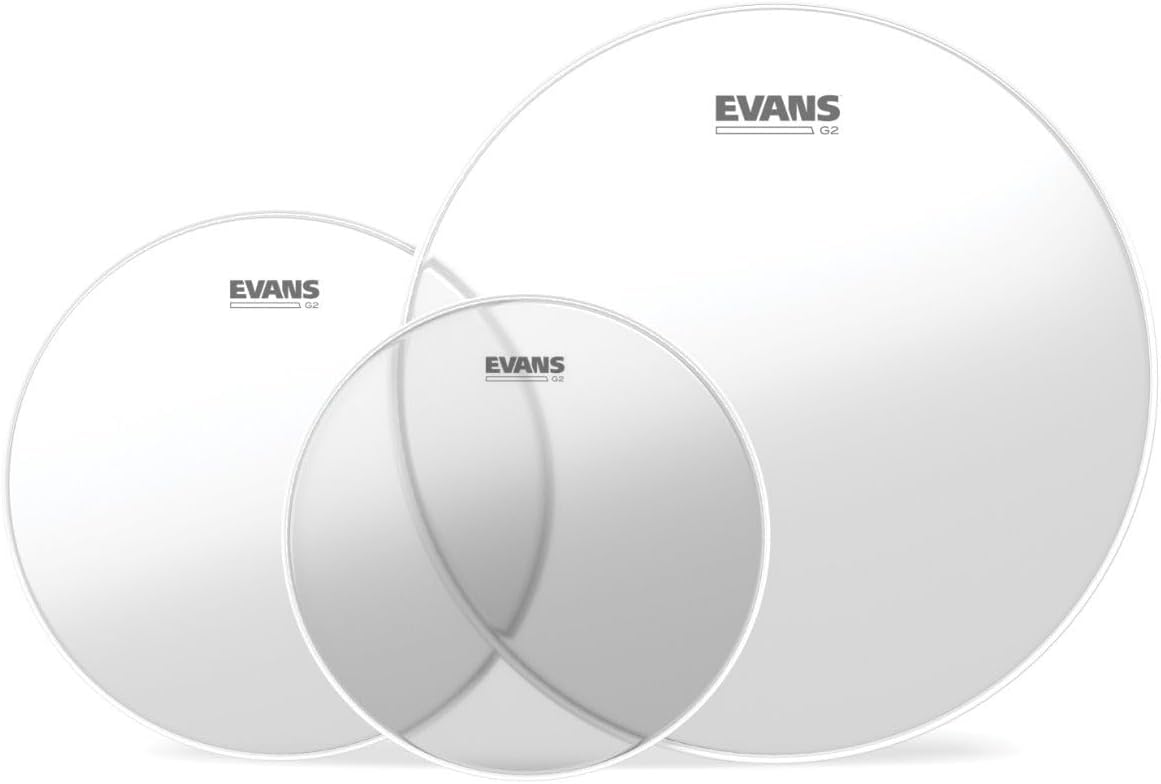 Evans G2 Tom Pack - Clear: 10", 12", 16" Sizes Evans® G2 Tom Pack - Clear: 10", 12", 16" Sizes