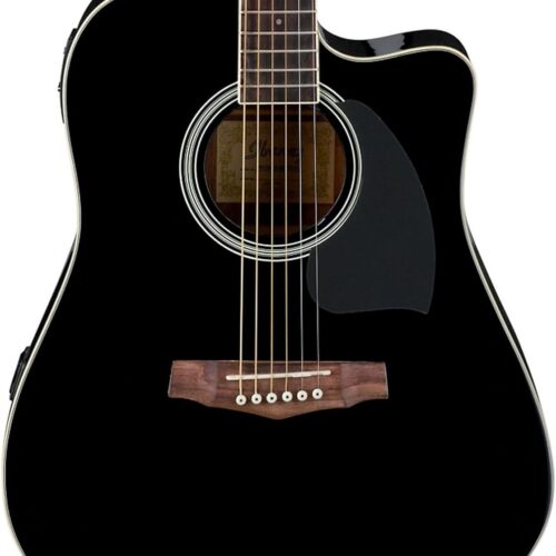 Ibanez PF15ECE Black Dreadnought Cutaway Acoustic-Electric Guitar Ibanez® Black Dreadnought Cutaway Acoustic-Electric Guitar