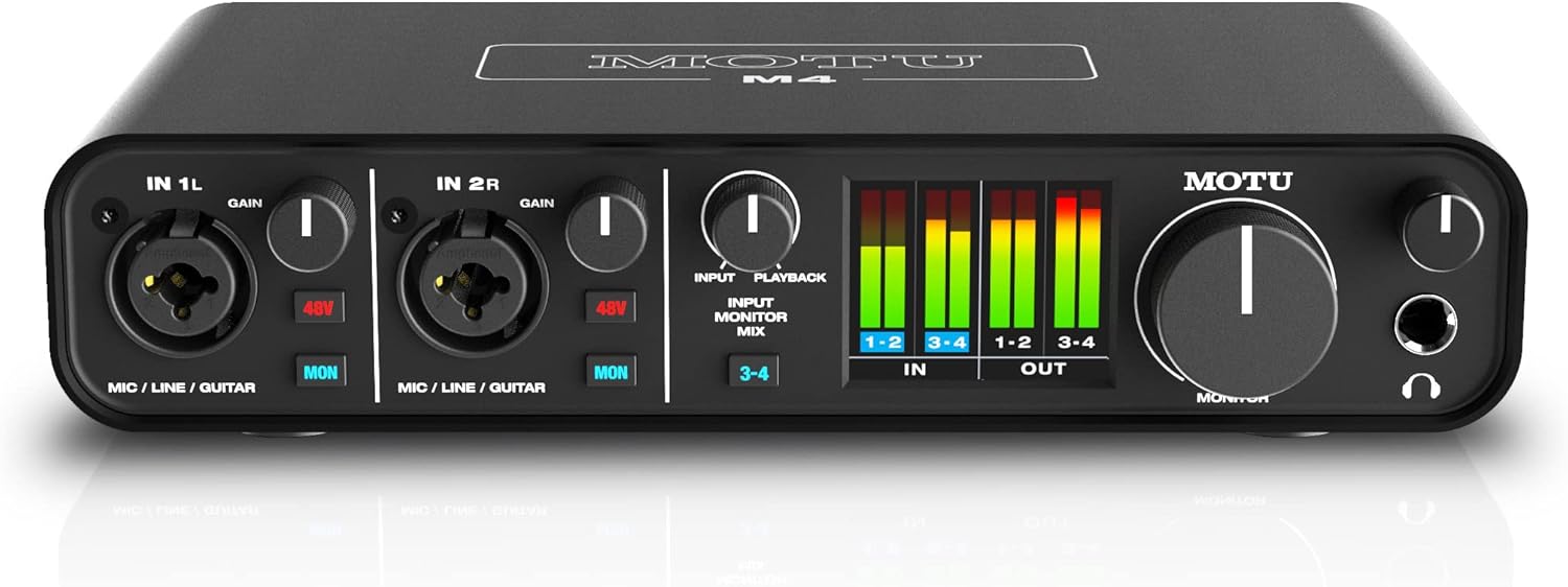 MOTU M4 4x4 USB-C Audio Interface Review & Features MOTU® M4 4x4 USB-C Audio Interface Review & Features