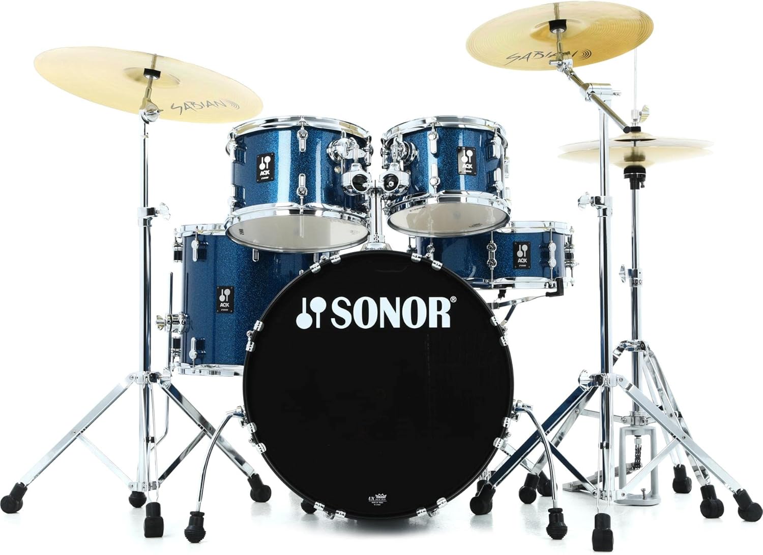 Sonor&reg; AQX Studio&trade; 5-Piece Drum Kit - Blue Ocean Sparkle