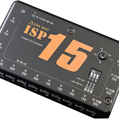 Blokamugt&reg; Fully Isolated Guitar Pedal Power Supply - 15 DC Outputs, 9V/12V/18V Adjustable Blokamugt ISP15