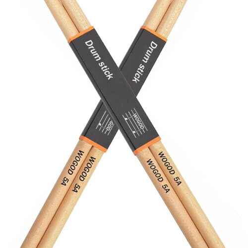 wogod maple 5a drumsticks 2 pairs WOGOD 5A Drum Sticks Maple Drumsticks (Two pair)