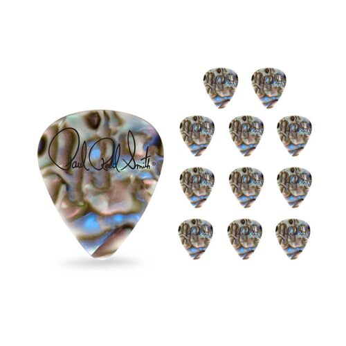 prs abalone shell celluloid thin guitar picks, 12 pack PRS Abalone Shell Guitar Picks 12 Pack